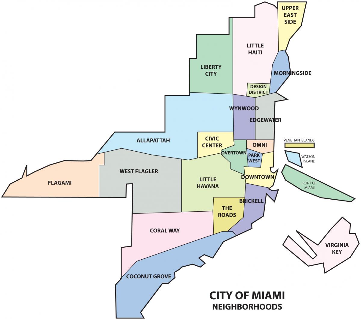 la ville de Miami carte
