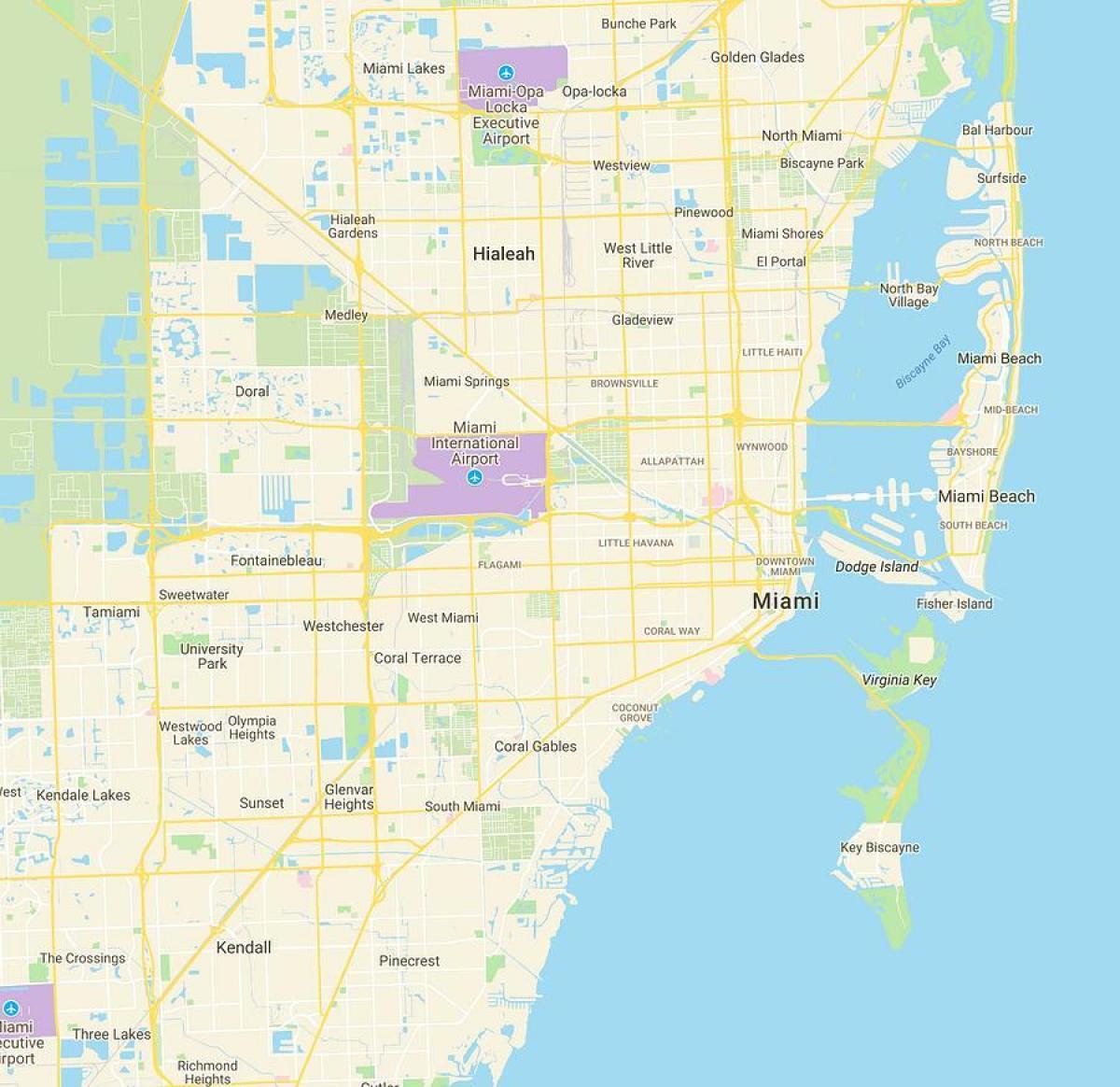 la carte de Miami FL