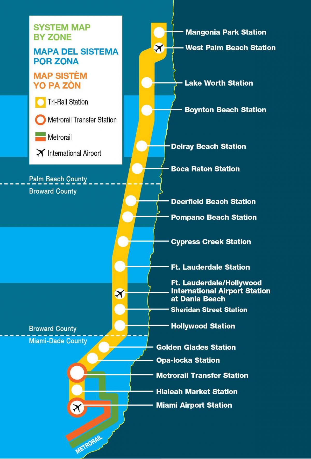 Miami TRI rail carte