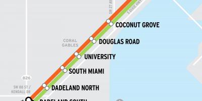 Metrorail carte de Miami