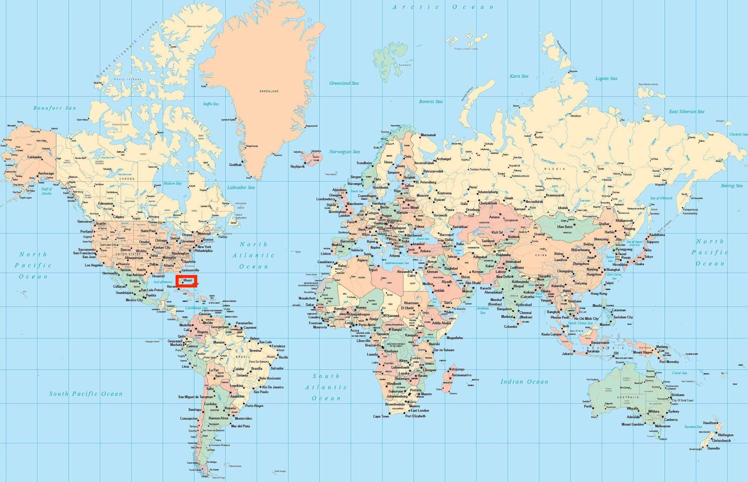 miami carte du monde