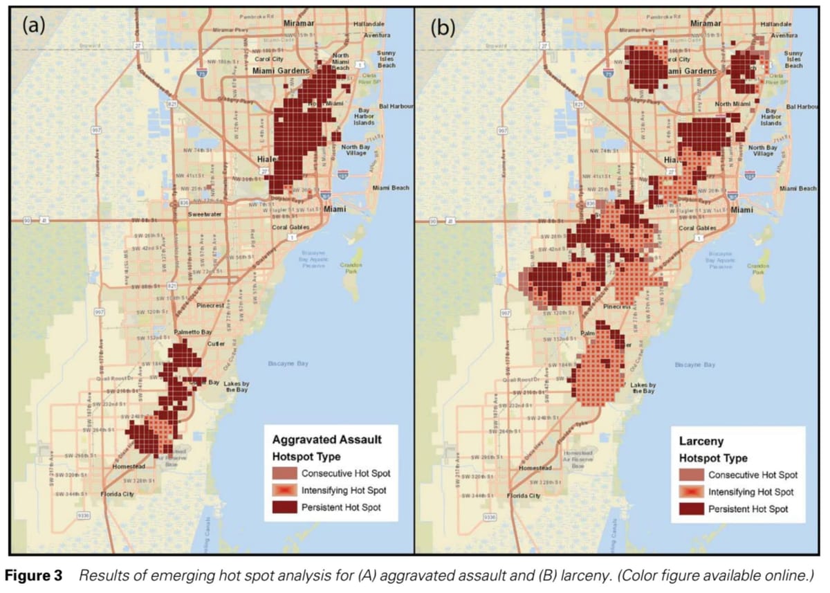 Miami carte de la criminalité