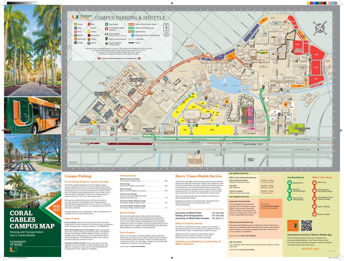 carte de l'université de Miami
