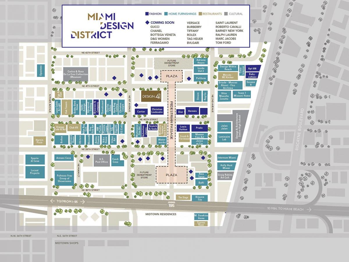 la carte de Miami design district