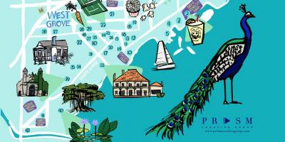 Carte de Coconut Grove Miami