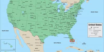 Miami sur la carte des états-unis