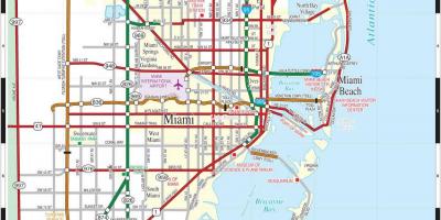Les routes à péage dans Miami carte